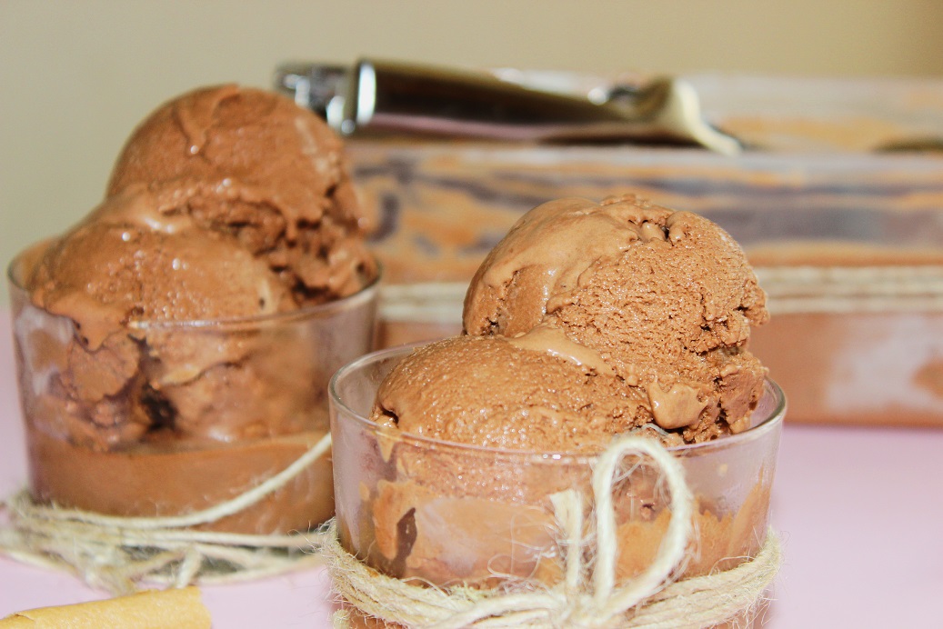 copa bolas helado chocolate
